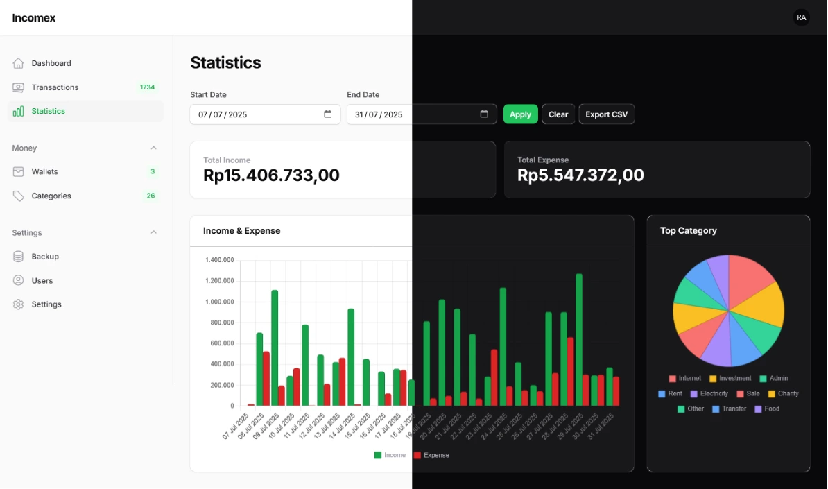 Incomex Screenshot